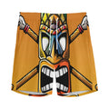 Tiki Totem Print Men's Athletic Shorts