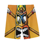 Tiki Totem Print Men's Sports Shorts