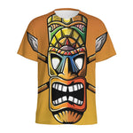 Tiki Totem Print Men's Sports T-Shirt