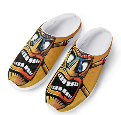 Tiki Totem Print Mesh Casual Shoes