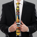 Tiki Totem Print Necktie