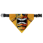 Tiki Totem Print Over The Collar Dog Bandana