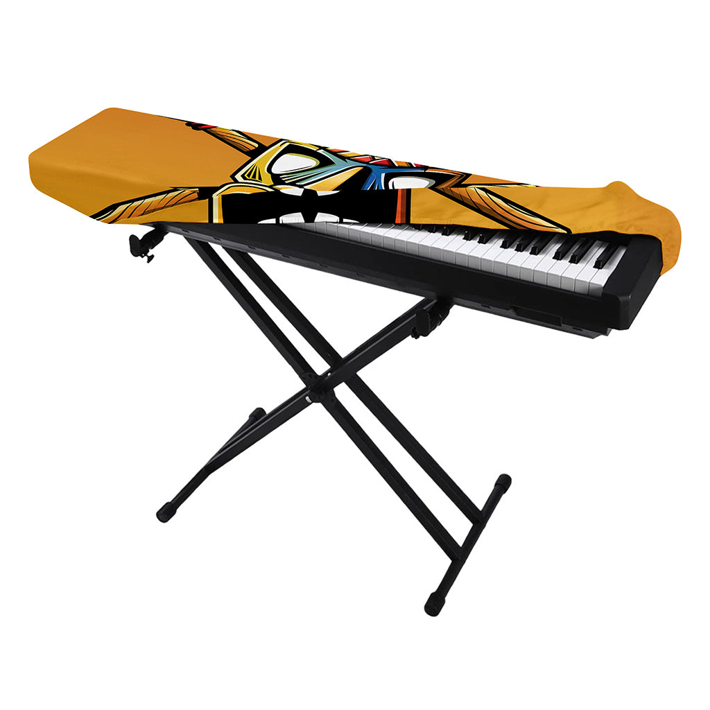 Tiki Totem Print Piano Keyboard Cover