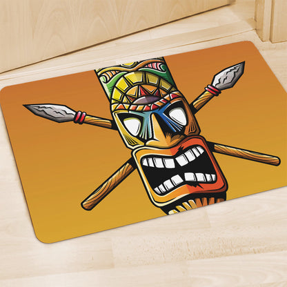 Tiki Totem Print Polyester Doormat
