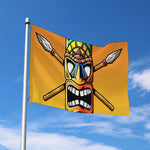 Tiki Totem Print Polyester Flag