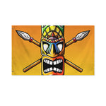 Tiki Totem Print Polyester Flag
