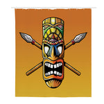 Tiki Totem Print Polyester Shower Curtain