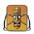 Tiki Totem Print Rectangular Crossbody Bag