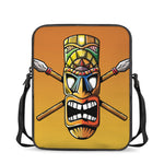 Tiki Totem Print Rectangular Crossbody Bag