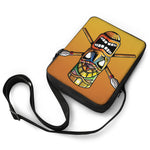 Tiki Totem Print Rectangular Crossbody Bag