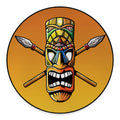 Tiki Totem Print Round Floor Mat