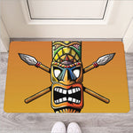 Tiki Totem Print Rubber Doormat