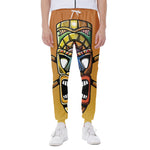 Tiki Totem Print Scuba Joggers