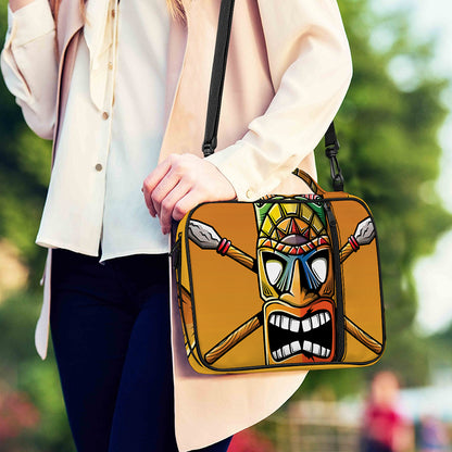 Tiki Totem Print Shoulder Strap Bible Bag