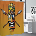 Tiki Totem Print Shower Curtain