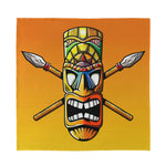 Tiki Totem Print Silk Bandana