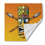 Tiki Totem Print Silk Bandana