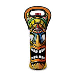 Tiki Totem Print Single Neoprene Wine Tote