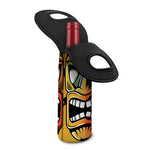 Tiki Totem Print Single Neoprene Wine Tote