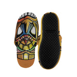 Tiki Totem Print Slippers