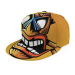 Tiki Totem Print Snapback Cap