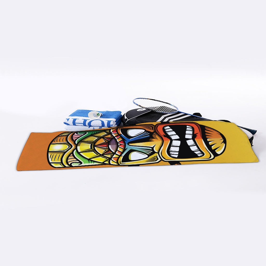 Tiki Totem Print Sports Towel