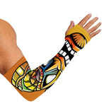 Tiki Totem Print Sun Protection Arm Sleeves