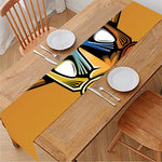 Tiki Totem Print Table Runner