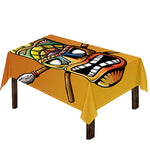 Tiki Totem Print Tablecloth