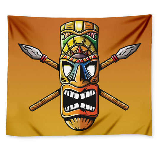 Tiki Totem Print Tapestry