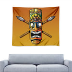 Tiki Totem Print Tapestry