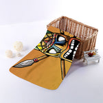 Tiki Totem Print Towel