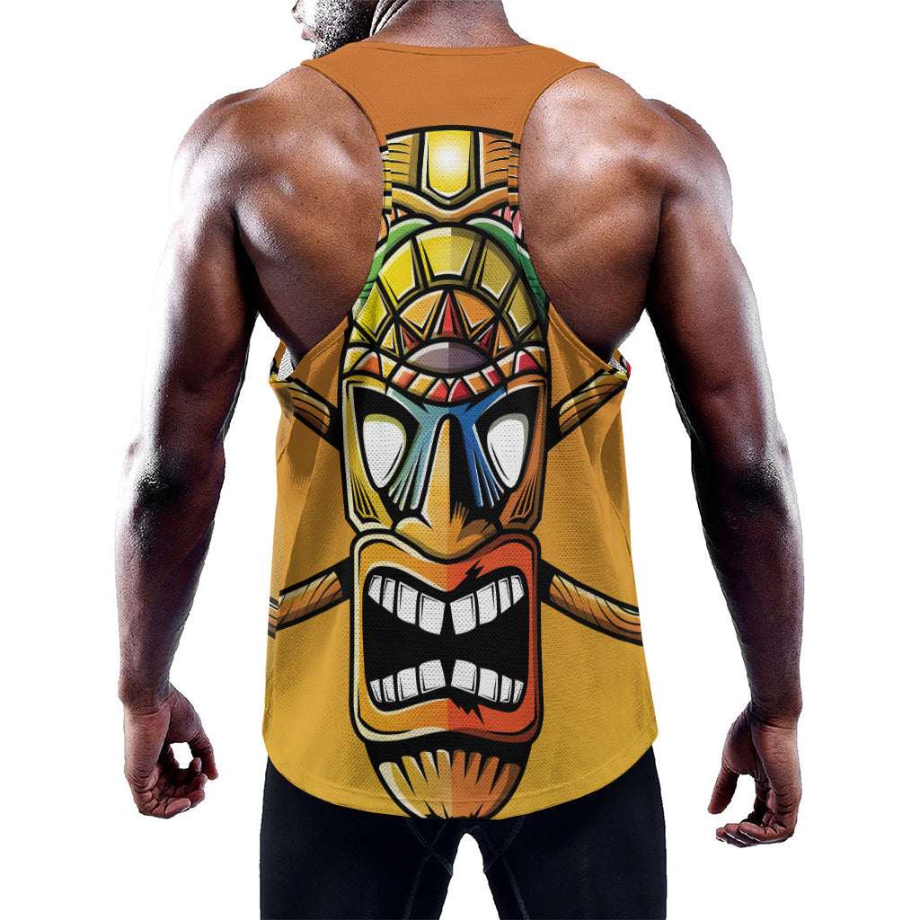 Tiki Totem Print Training Tank Top
