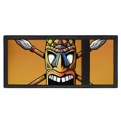 Tiki Totem Print Trifold Wallet
