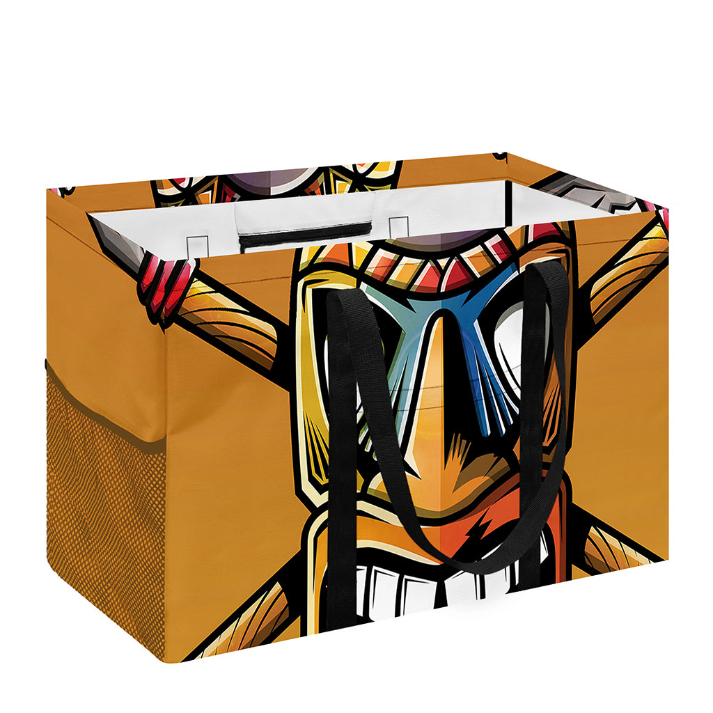Tiki Totem Print Utility Tote Bag