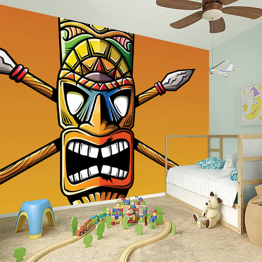 Tiki Totem Print Wall Sticker