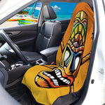 Tiki Totem Print Waterproof Car Seat Cover