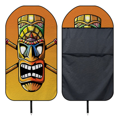 Tiki Totem Print Waterproof Car Seat Cover