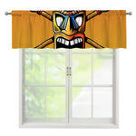 Tiki Totem Print Window Valance