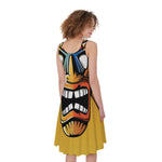 Tiki Totem Print Women's Sleeveless Dress