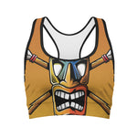 Tiki Totem Print Women's Sports Bra