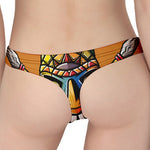 Tiki Totem Print Women's Thong