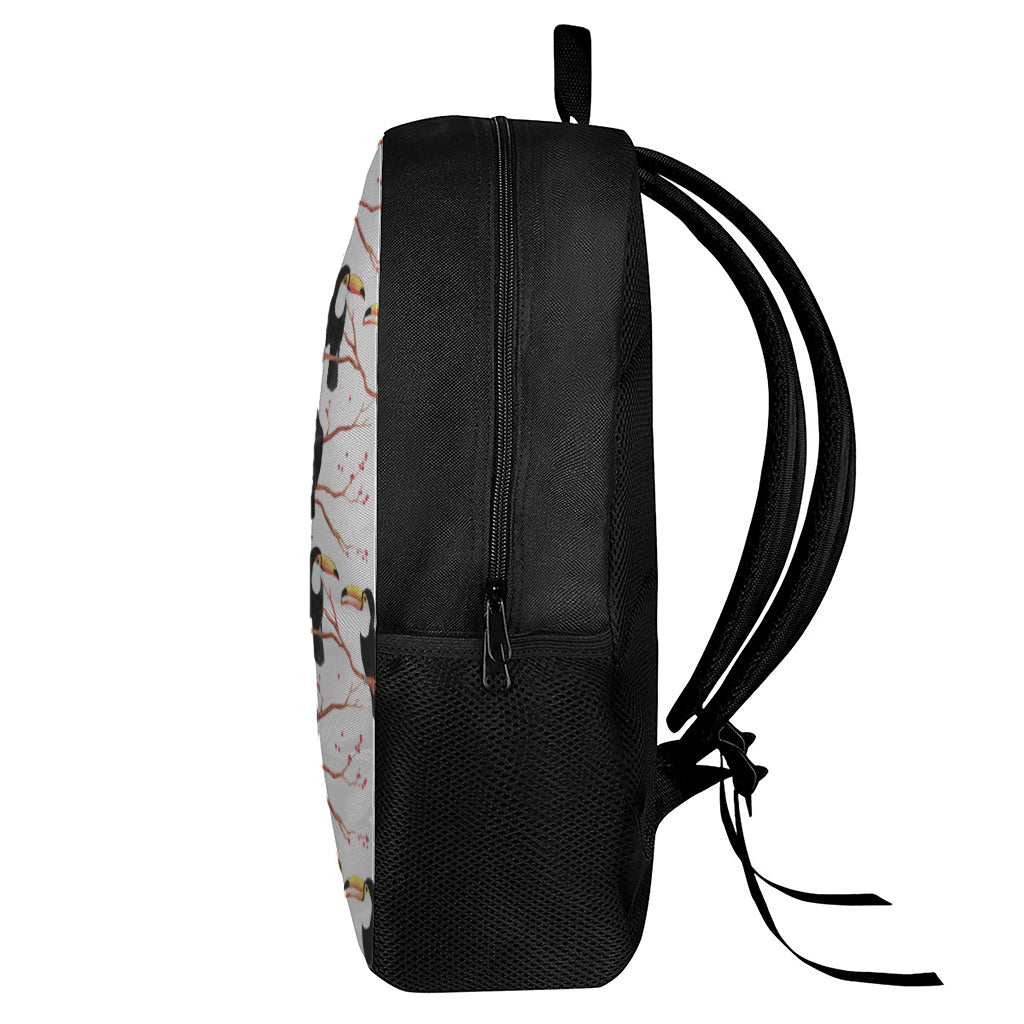 Toco Toucan Pattern Print 17 Inch Backpack