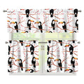 Toco Toucan Pattern Print 3 Piece Kitchen Curtains