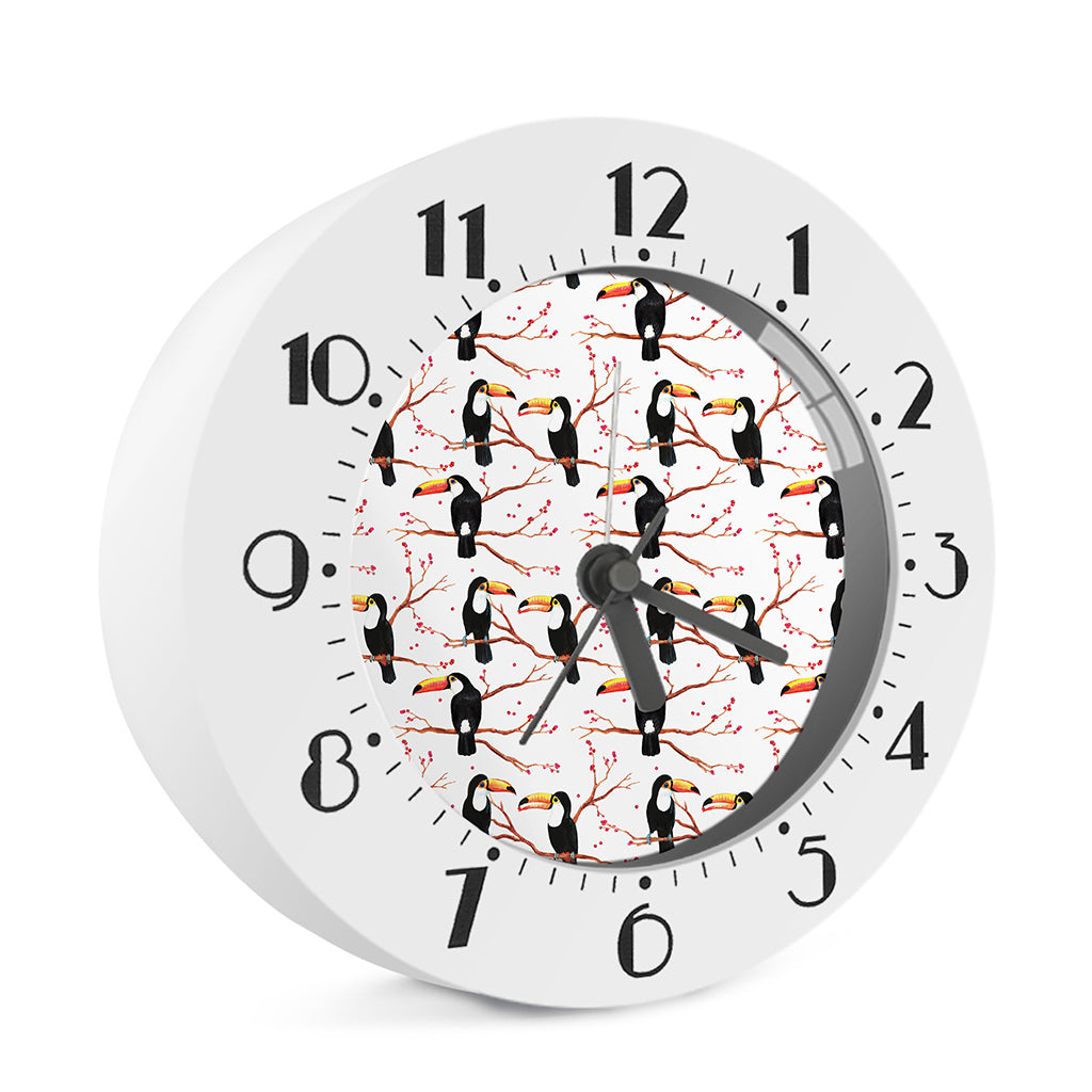 Toco Toucan Pattern Print Alarm Clock