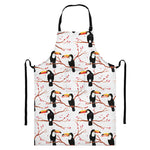 Toco Toucan Pattern Print Bib Apron With Pocket