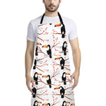 Toco Toucan Pattern Print Bib Apron With Pocket