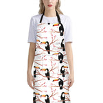 Toco Toucan Pattern Print Bib Apron With Pocket