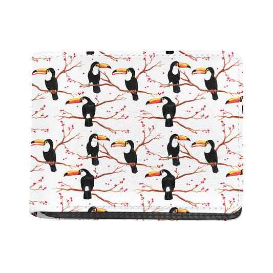 Toco Toucan Pattern Print Bifold Wallet