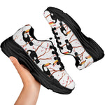 Toco Toucan Pattern Print Black Chunky Shoes